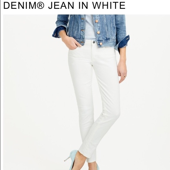 J crew white stretch jeans
