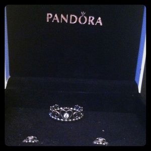Pandora Princess Ring w/ Earrings