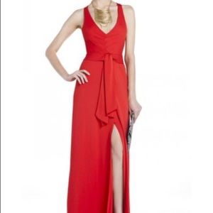 BCBG MAX AZRIA Sophia draped evening gown