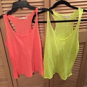 Two Forever 21 neon tank top bundle