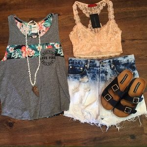 Victoria Secret Love Pink Tropical Tank