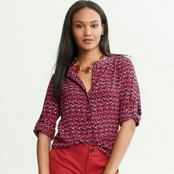 Banana Republic dog print shirt