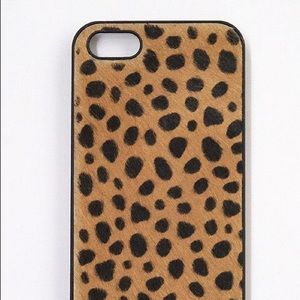 J Crew Leopard Calf hair I phone 5/5s case