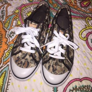 Leopard print Coach tennis shoes
