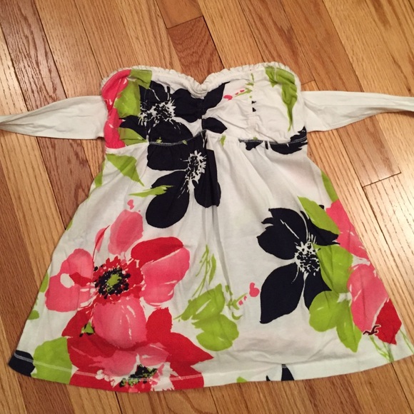 Hollister strapless floral top