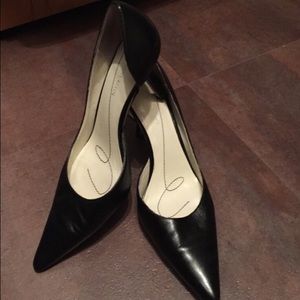 Super cute black leather heels