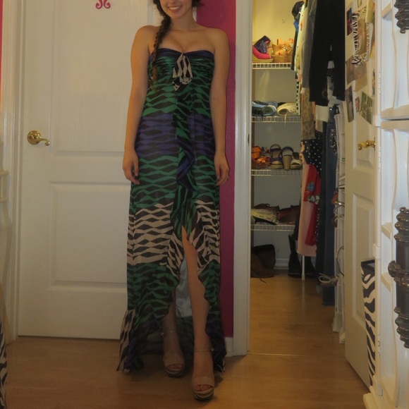 BCBGMaxAzria zebra-like print dress
