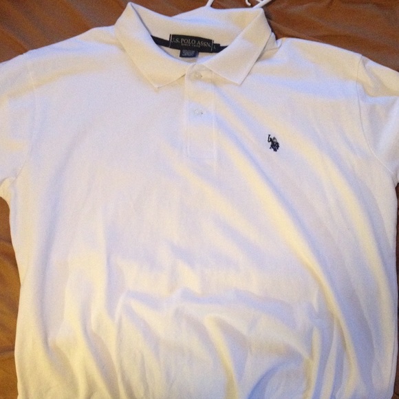 Men's u.s. Polo assn. white polo. Never worn