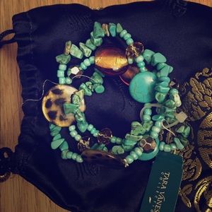Tara Vanessa set of three stretch bracelets