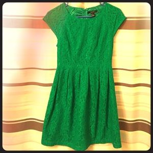Emerald Green Lace Dress