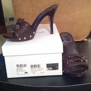 Authentic Christian Dior maroon sandal heels