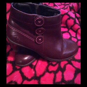Dr. Martens burgundy leather ankle boot