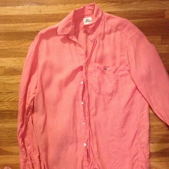 Men's pink Lacoste Button down shirt