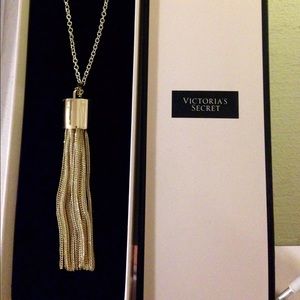 Victoria Secret gold tassel necklace