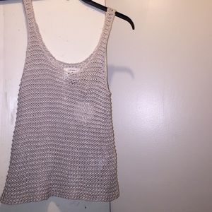 Knit beige tank top