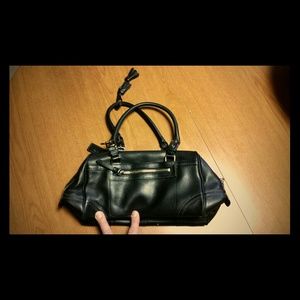 Coach black leather bag