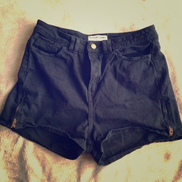 High waisted black shorts