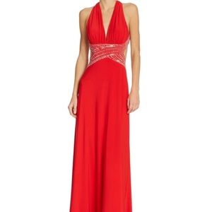 Hot red open back prom dress/evening gown💃🏻