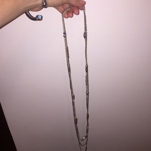 Long Urban Outfitters silver necklace