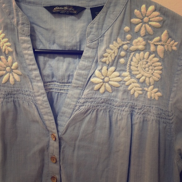 BUNDLE Embroidered Tunic and Striped LOFT Top
