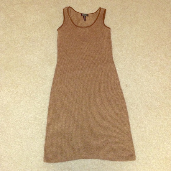 Tan Ralph Lauren midi dress