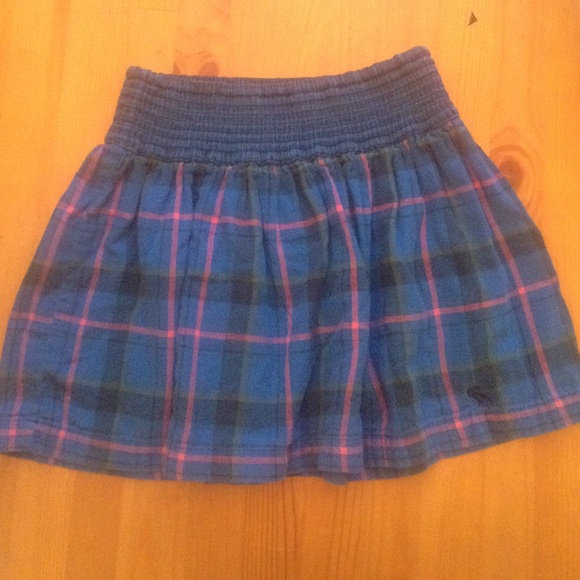 🎀Preppy blue plaid Abercrombie skirt🎀