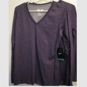 One nike dri fit purple long sleeve