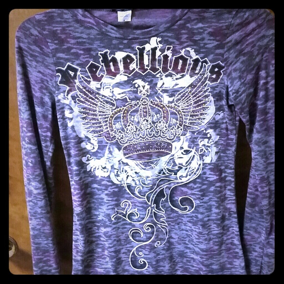 Rebellious long sleeve fitted T-shirt