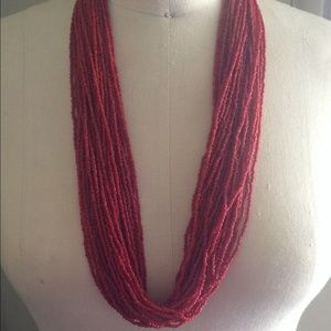 Orange beaded necklace