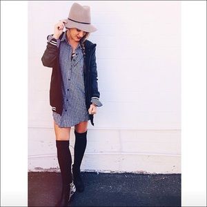 LF Long sleeve plaid dress