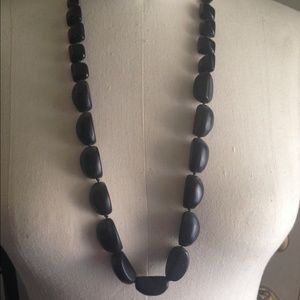 Black beaded necklace