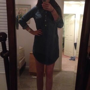 Long-sleeve J. Crew chambray shift