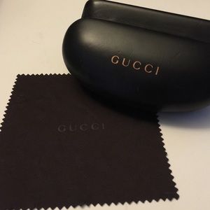 Gucci case and cleaning cloth