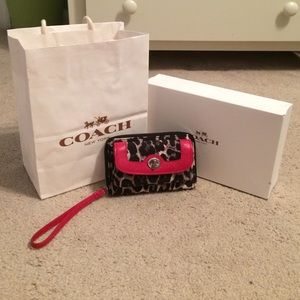 Coach cheetah print Wallet!
