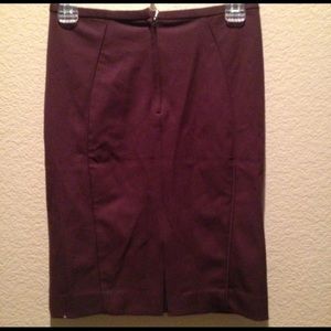 Burgundy high waist  business skirt