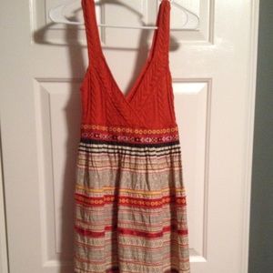 Free people multi print embroidered dress