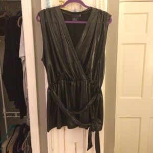 Gun metal metallic ASOS top