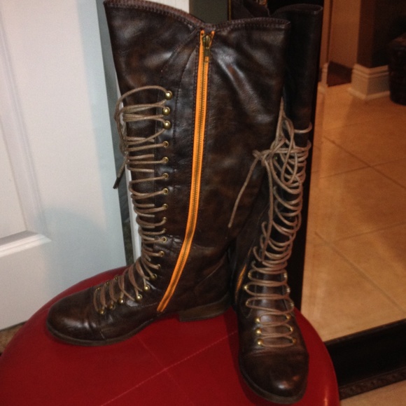Knee High Combat Boots