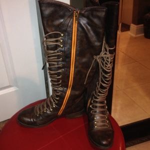 Knee High Combat Boots