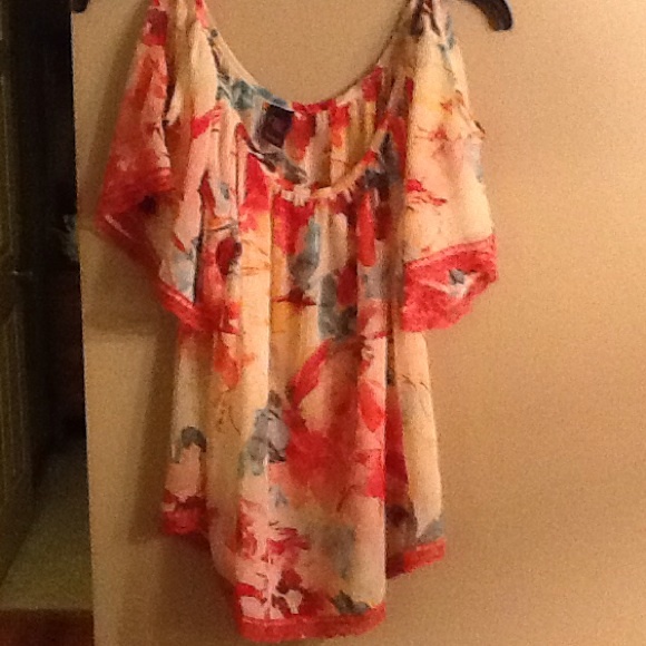 Sheer floral top
