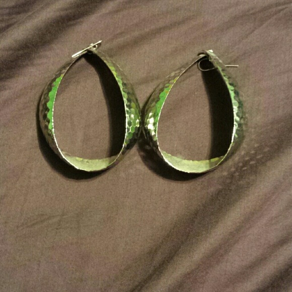 Hoop earrings never worn