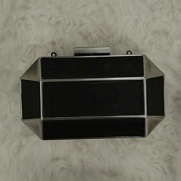 Geometric Leather Clutch