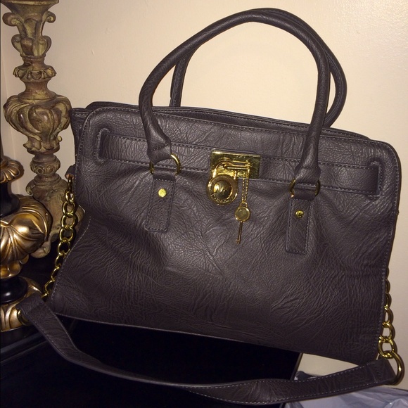 Inspired MK Hamilton hand bag. Grey.