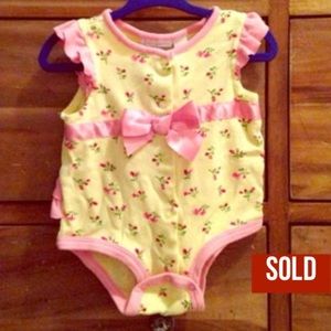 Baby girl yellow summer onesie dress 6-9 months