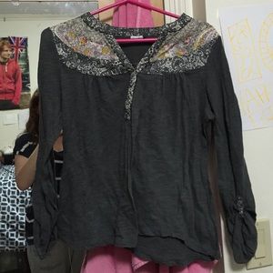 ON HOLD FOR @JENNIKLI---gray anthro shirt