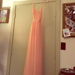 Light pink/peach maxi dress