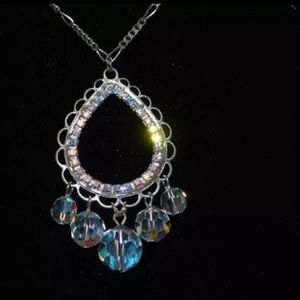 NEW Austrian crystal beaded teardrop necklace
