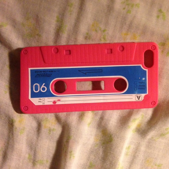 Hot Pink iPhone 5 Cassette Cover