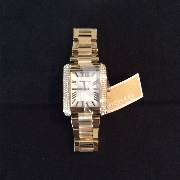 Michael Kors Mini Emery Pavé Gold-Tone Watch
