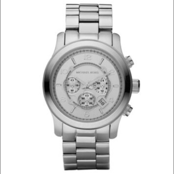Oversized silver new Michael kors watch